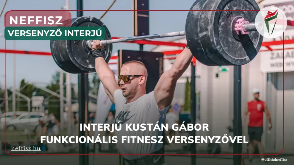 Kustán Gábor funkcionális fitnesz versenyző egy versenyen interjút készít