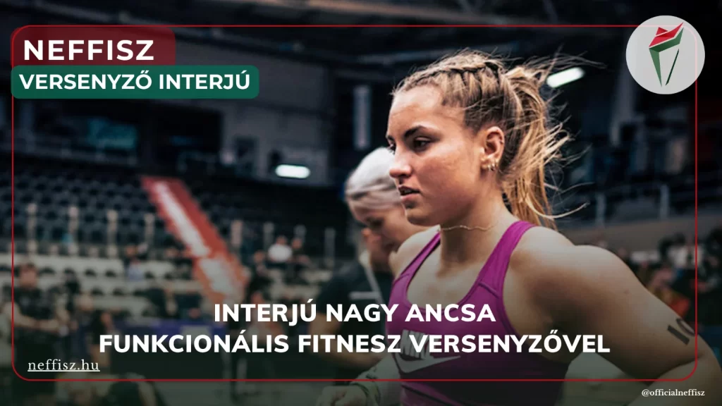 Nagy Ancsa funkcionális fitnesz versenyző egy versenyen interjút készít