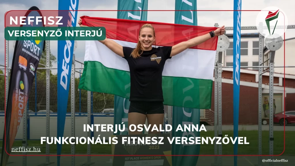 Osvald Anna funkcionális fitnesz versenyző egy versenyen interjút készít