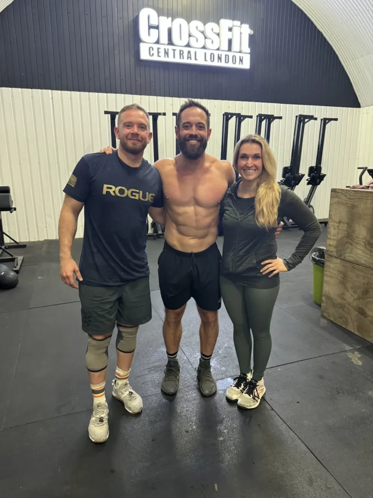 Rich Froning, Ónodi Ferenc és Fecó felesége a CrossFit Central Londonban