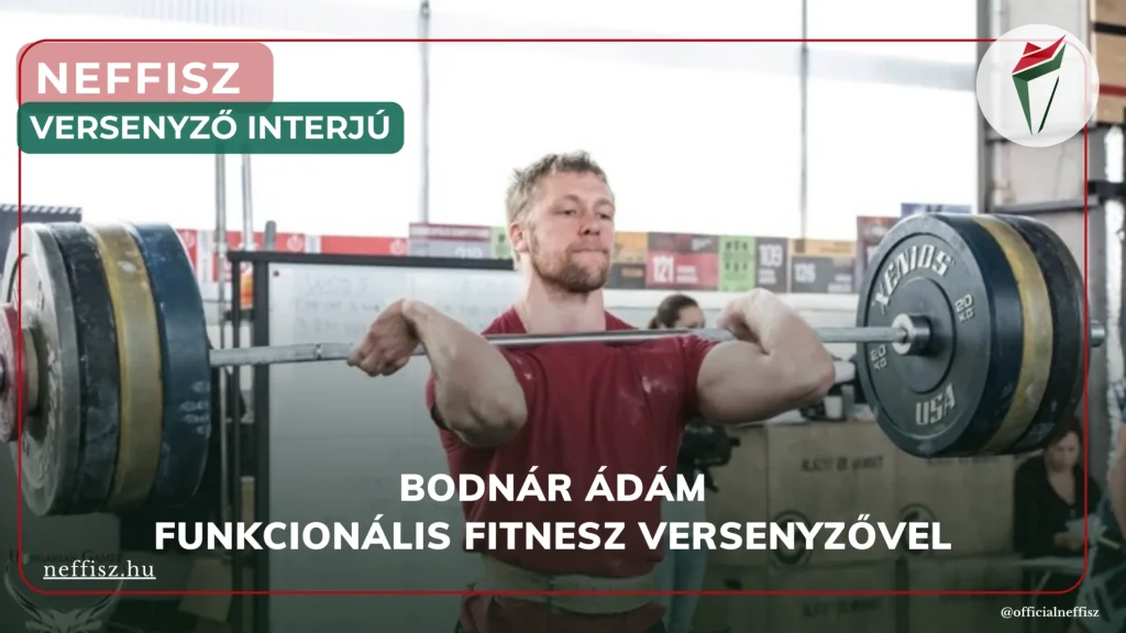 Bodnár Ádám funkcionális fitnesz versenyző egy versenyen interjút készít