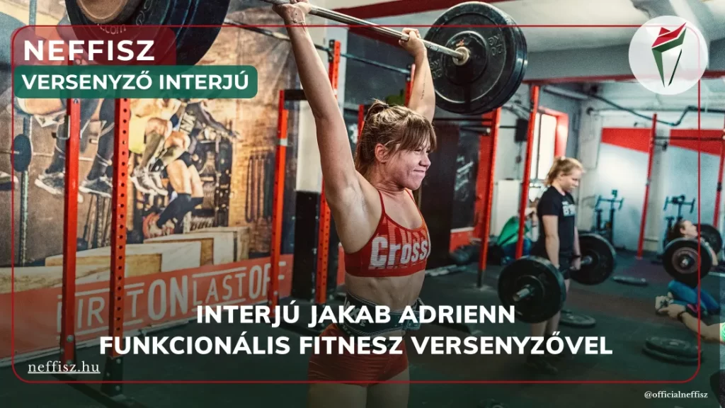 Jakab Adrienn funkcionális fitnesz versenyző egy versenyen interjút készít