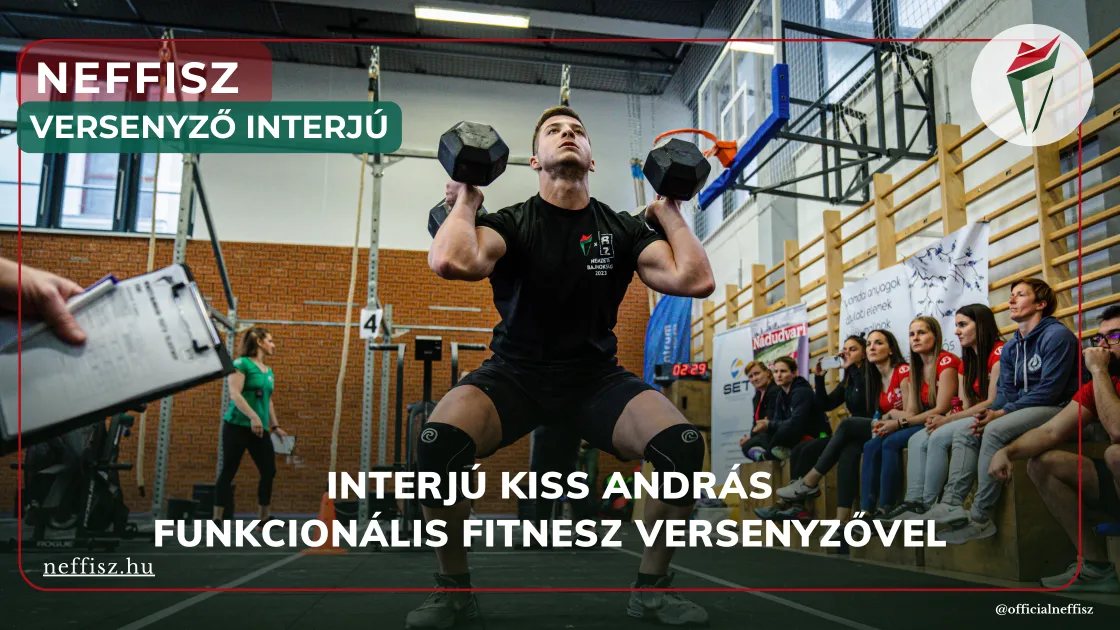 Kiss András funkcionális fitnesz versenyző egy versenyen interjút készít