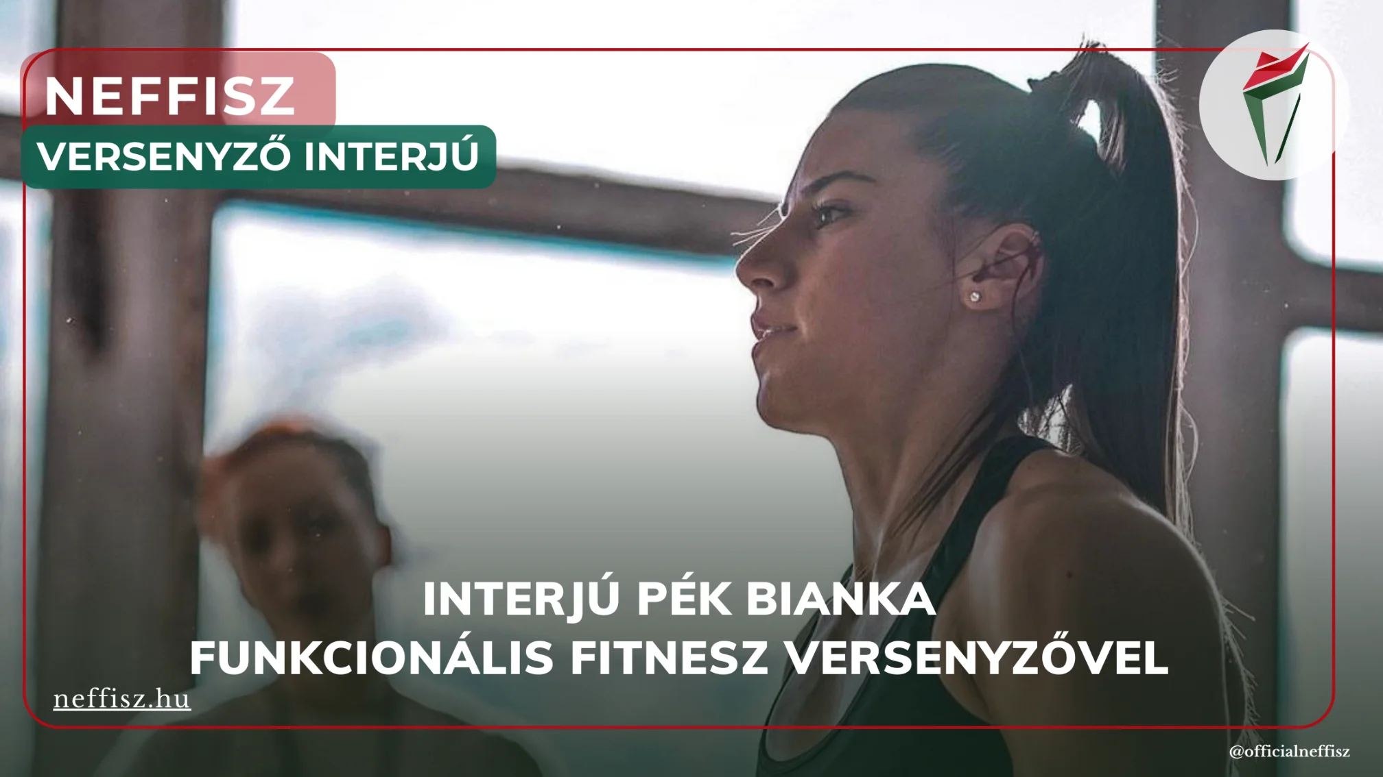 Pék Bianka funkcionális fitnesz versenyző egy versenyen interjút készít