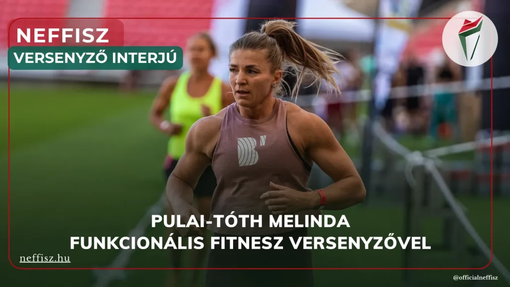 Pulai-Tóth Melinda funkcionális fitnesz versenyző egy versenyen interjút készít